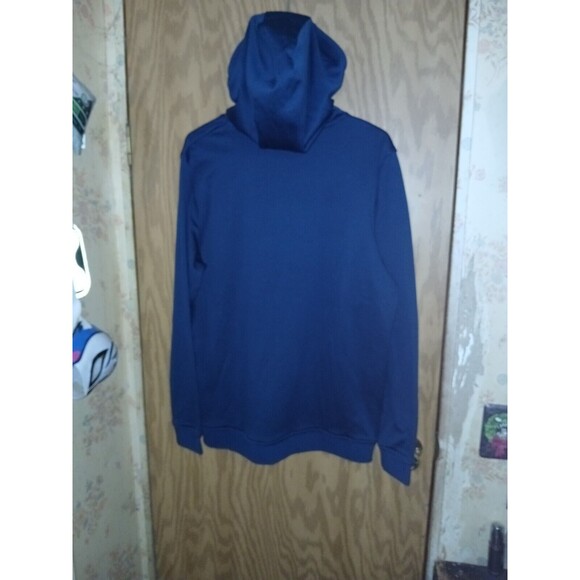 Under Armour Hoodie Loose Fit Cold Gear Blue Athletic Drawstrings Mens Sz Large - Picture 12 of 16